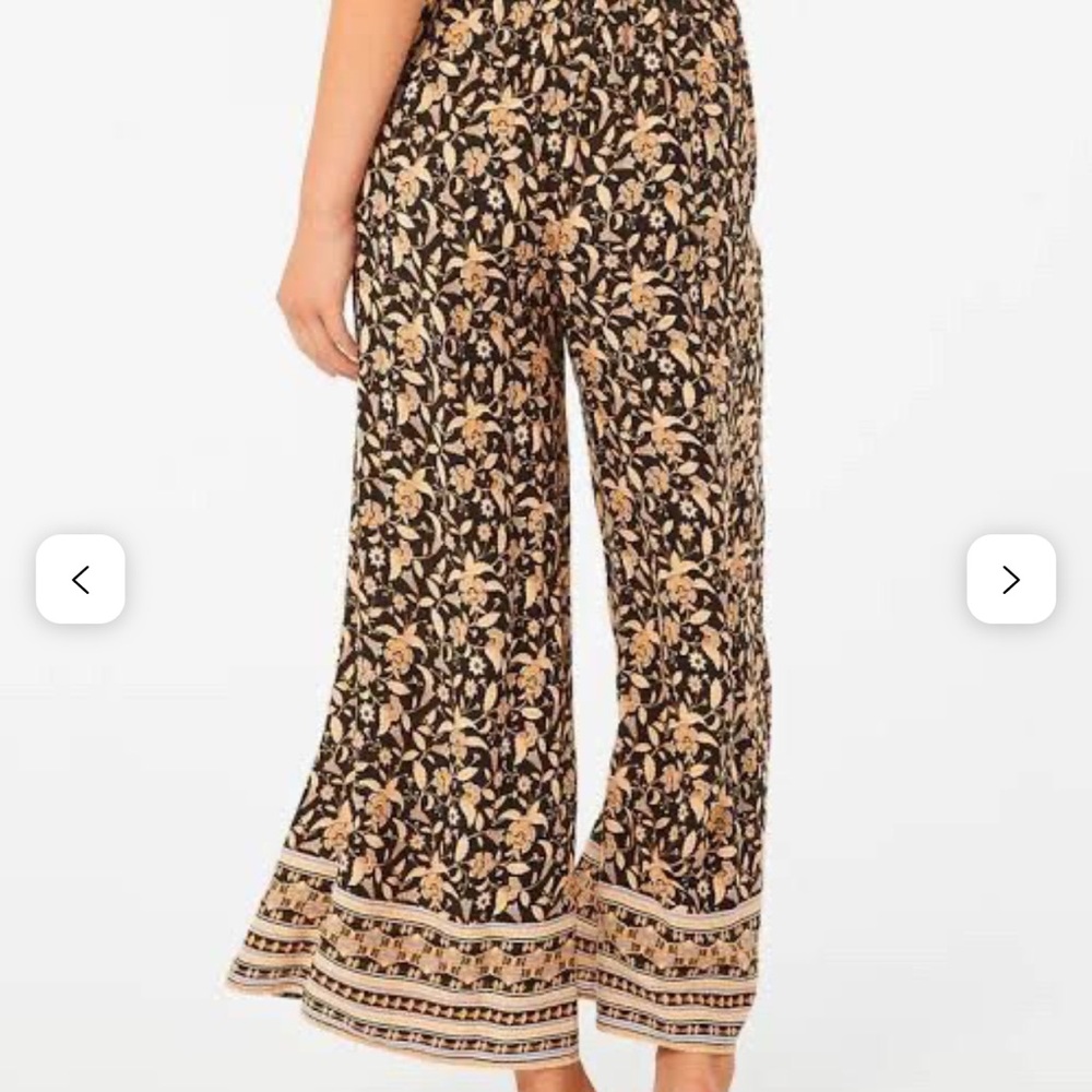 Rip Curl Black/Yellow/Cream Floral Flowy Pants - Picture 2 of 5